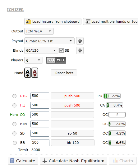icmizer edit ranges for overcall spot updated view