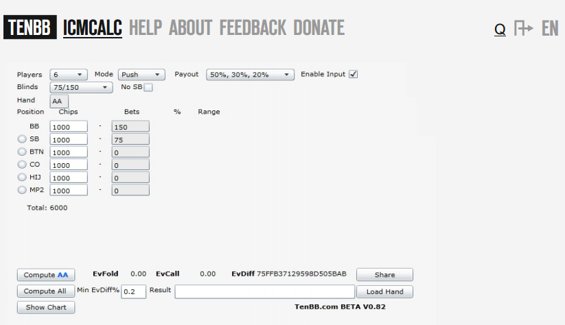 initial raw tenbb.com calculator design
