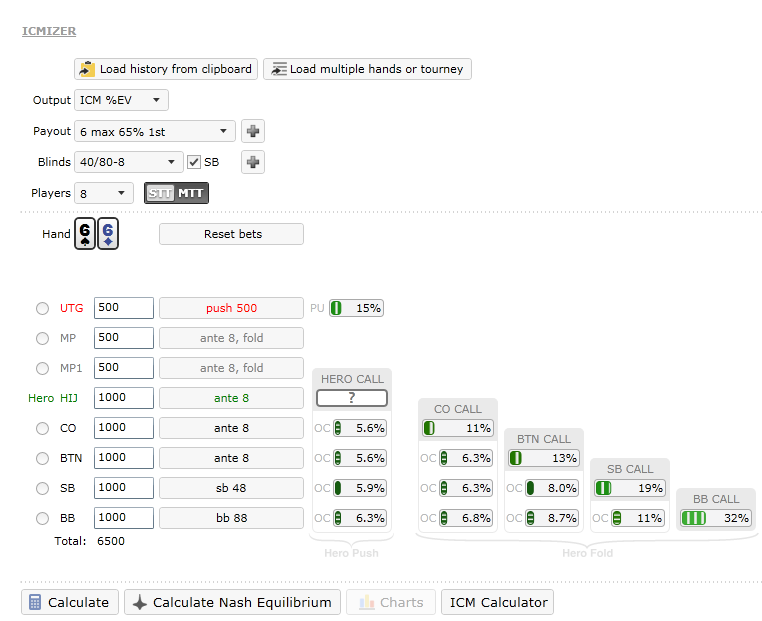 one push before hero calculation in icmizer